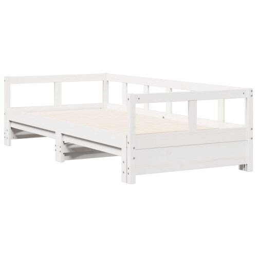 VidaXL (white, 90 x 200 cm) vidaXL Daybed without Mattress Sofa Bed Sleeper Bed Couch Solid Wood Pine 2