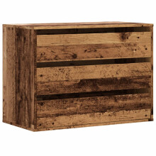 (old wood, 80 x 41 x 58 cm) vidaXL Corner Chest of Drawers Storage Drawer Side Cabinet Engineered Wood