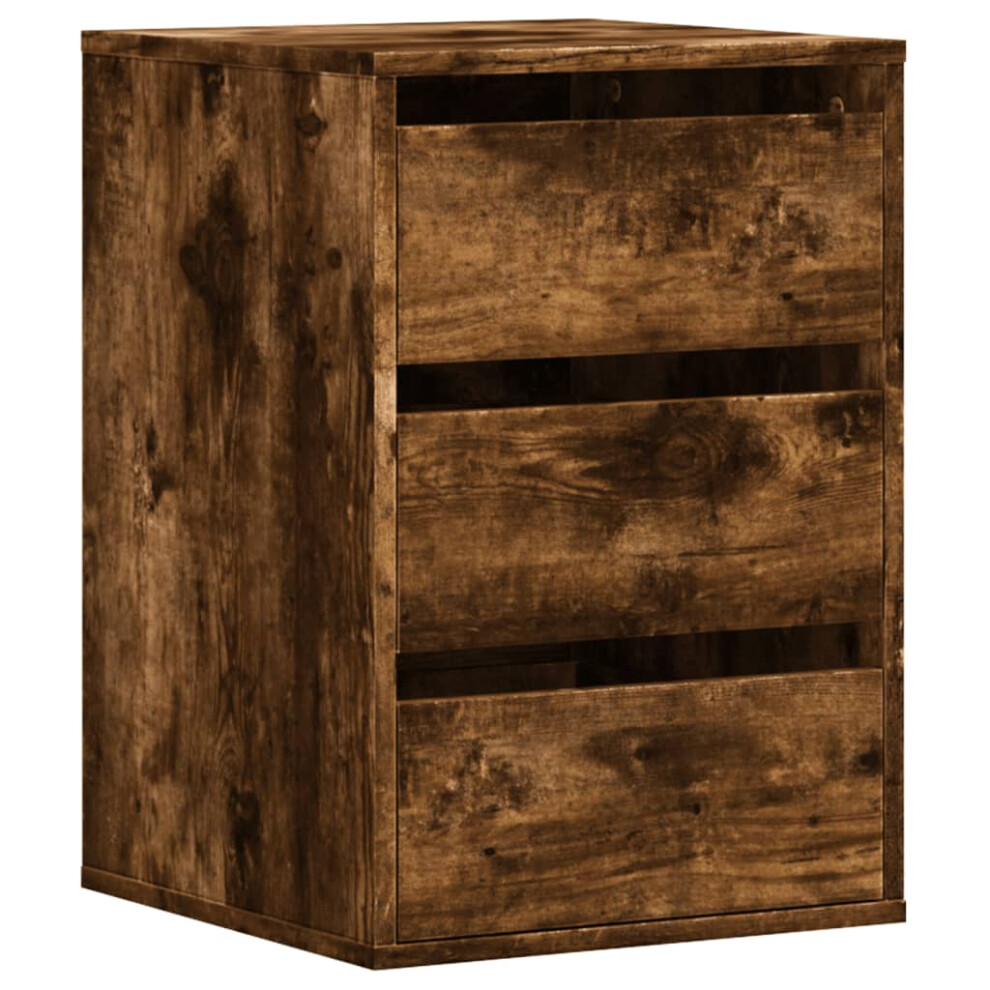 (smoked oak, 40 x 41 x 58 cm) vidaXL Corner Chest of Drawers Storage Drawer Side Cabinet Engineered Wood