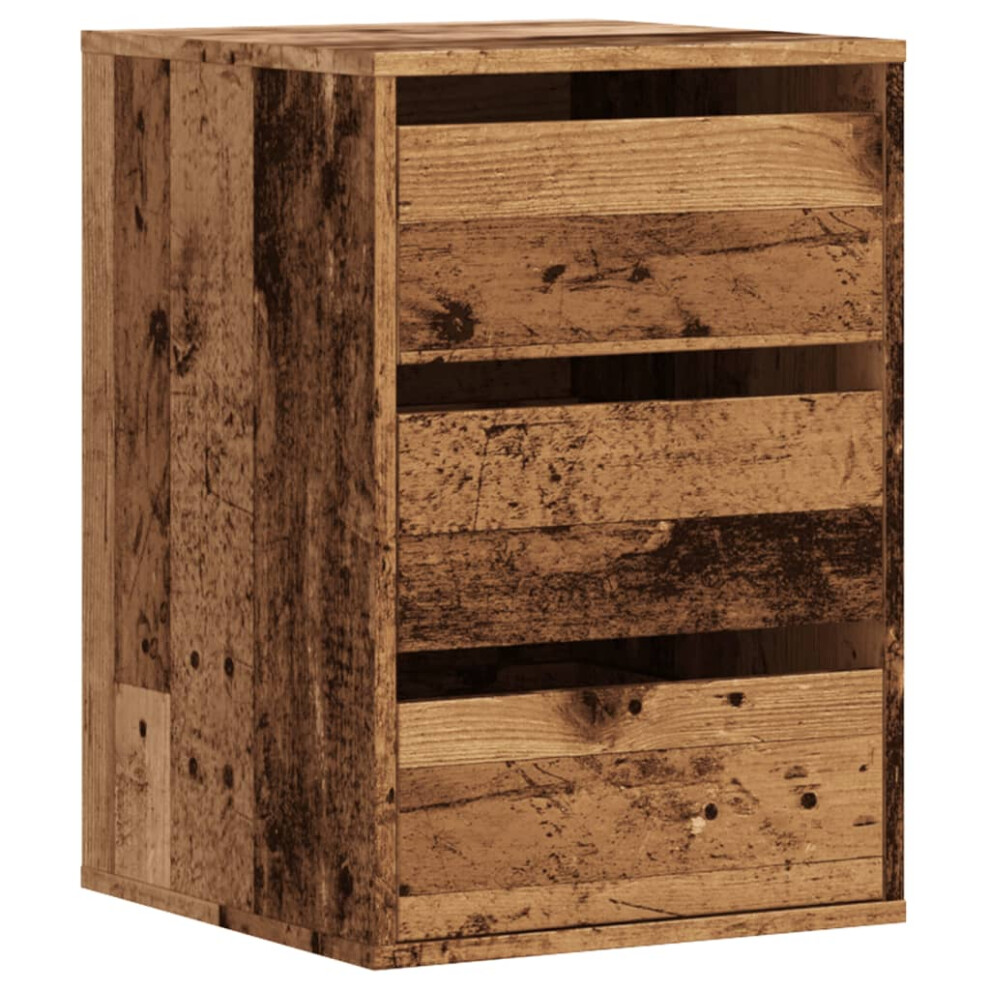 (old wood, 40 x 41 x 58 cm) vidaXL Corner Chest of Drawers Storage Drawer Side Cabinet Engineered Wood