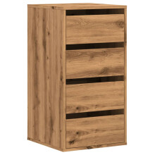 (oak, 40 x 41 x 76 cm) vidaXL Corner Chest of Drawers Storage Drawer Side Cabinet Engineered Wood