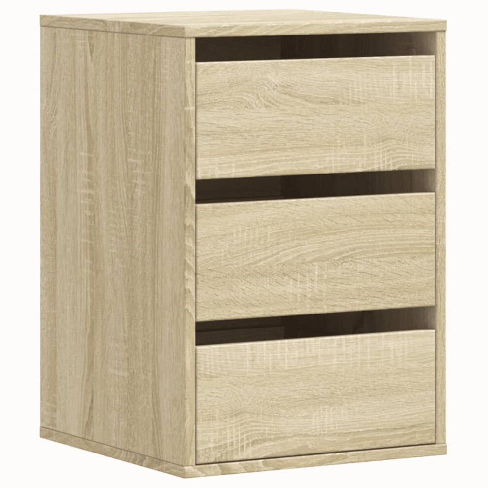 (sonoma oak, 40 x 41 x 58 cm) vidaXL Corner Chest of Drawers Storage Drawer Side Cabinet Engineered Wood