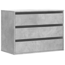 (concrete grey, 80 x 41 x 58 cm) vidaXL Corner Chest of Drawers Storage Drawer Side Cabinet Engineered Wood