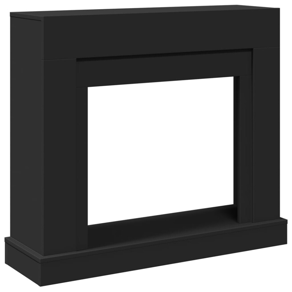 (black) vidaXL Fireplace Surround Fire Surround Only Fireplace Frame Engineered Wood