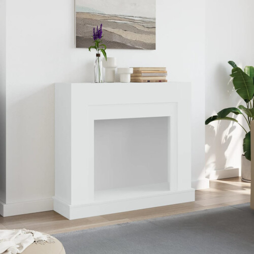 VidaXL (white) vidaXL Fireplace Surround Fire Surround Only Fireplace Frame Engineered Wood 2
