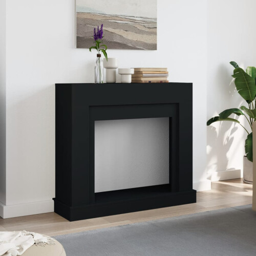 VidaXL (black) vidaXL Fireplace Surround Fire Surround Only Fireplace Frame Engineered Wood 2