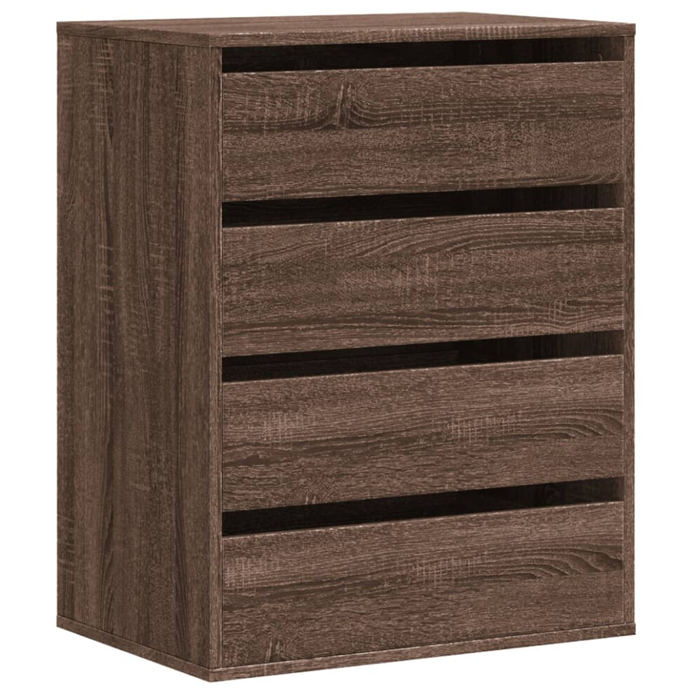 (brown oak, 60 x 41 x 76 cm) vidaXL Corner Chest of Drawers Storage Drawer Side Cabinet Engineered Wood