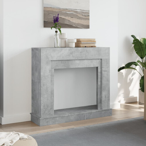 VidaXL (concrete grey) vidaXL Fireplace Surround Fire Surround Only Fireplace Frame Engineered Wood 2