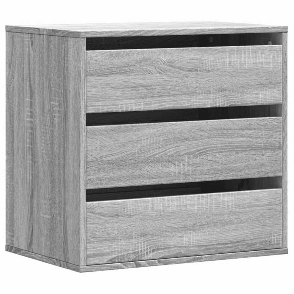 (grey sonoma, 60 x 41 x 58 cm) vidaXL Corner Chest of Drawers Storage Drawer Side Cabinet Engineered Wood