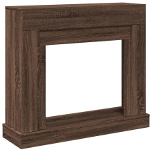 (brown oak) vidaXL Fireplace Surround Fire Surround Only Fireplace Frame Engineered Wood