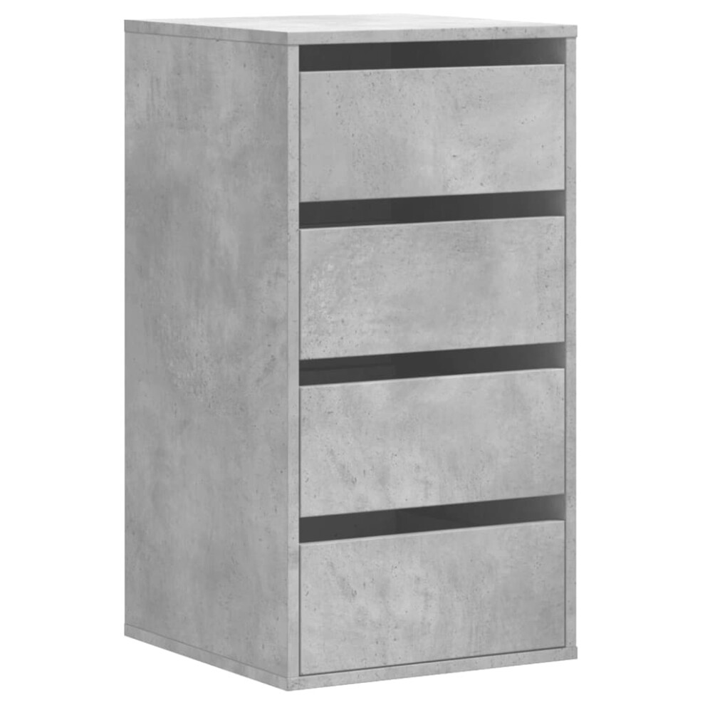 (concrete grey, 40 x 41 x 76 cm) vidaXL Corner Chest of Drawers Storage Drawer Side Cabinet Engineered Wood