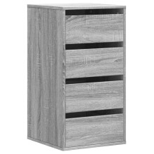 (grey sonoma, 40 x 41 x 76 cm) vidaXL Corner Chest of Drawers Storage Drawer Side Cabinet Engineered Wood