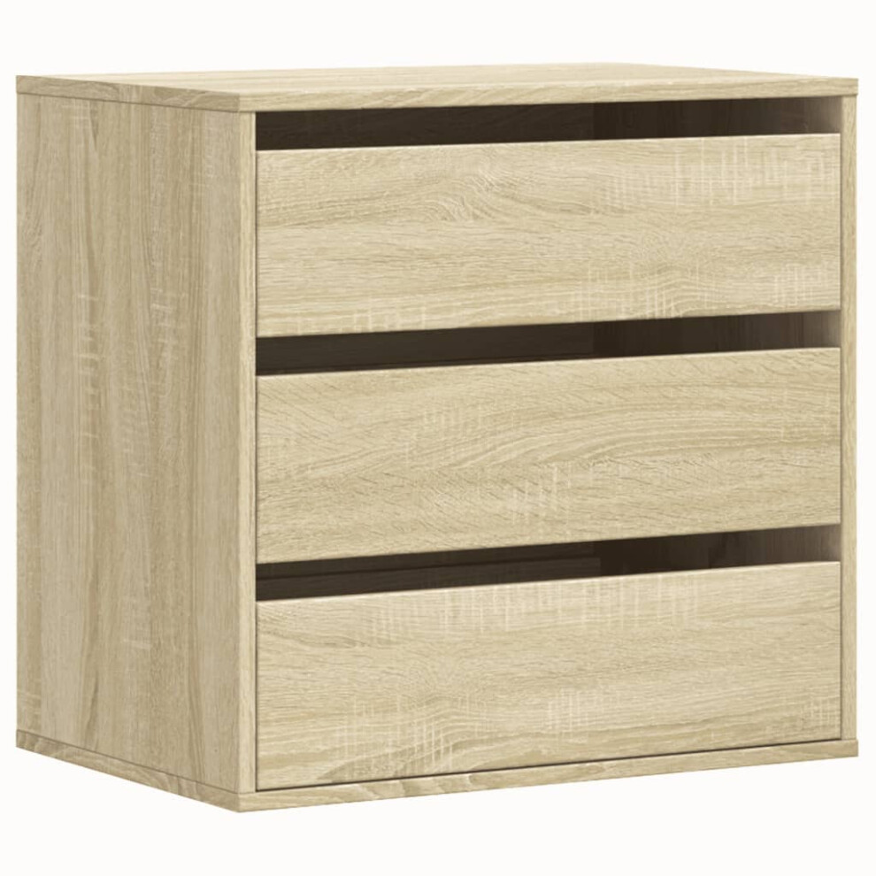 (sonoma oak, 60 X 41 X 58 cm) vidaXL Corner Chest Of Drawers Storage Drawer Side Cabinet Engineered Wood