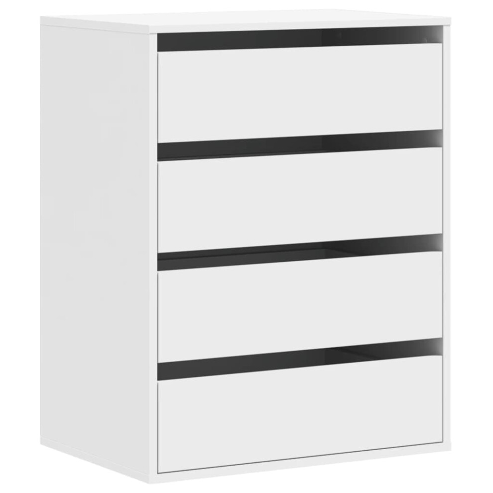 (white, 60 x 41 x 76 cm) vidaXL Corner Chest of Drawers Storage Drawer Side Cabinet Engineered Wood