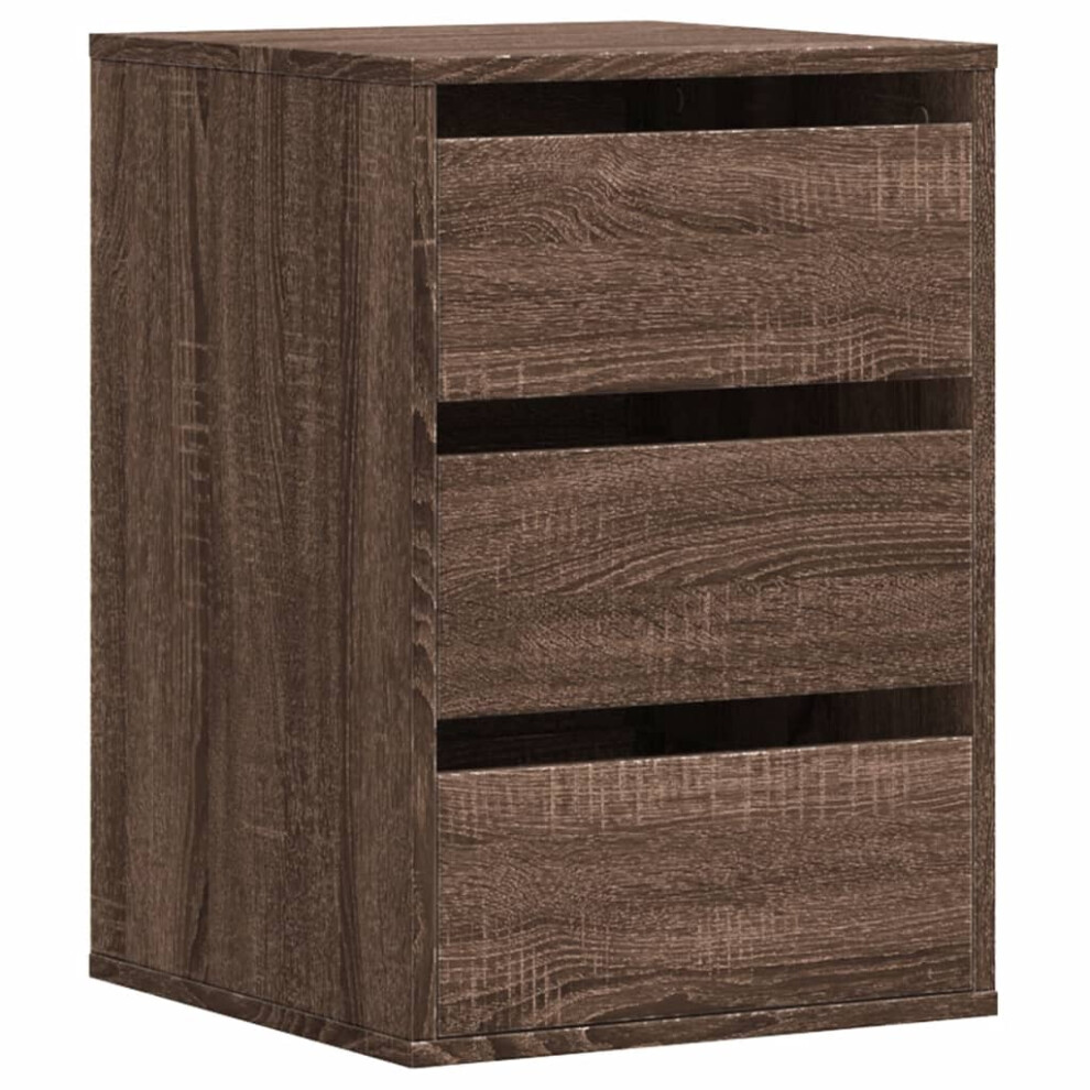 (brown oak, 40 x 41 x 58 cm) vidaXL Corner Chest of Drawers Storage Drawer Side Cabinet Engineered Wood