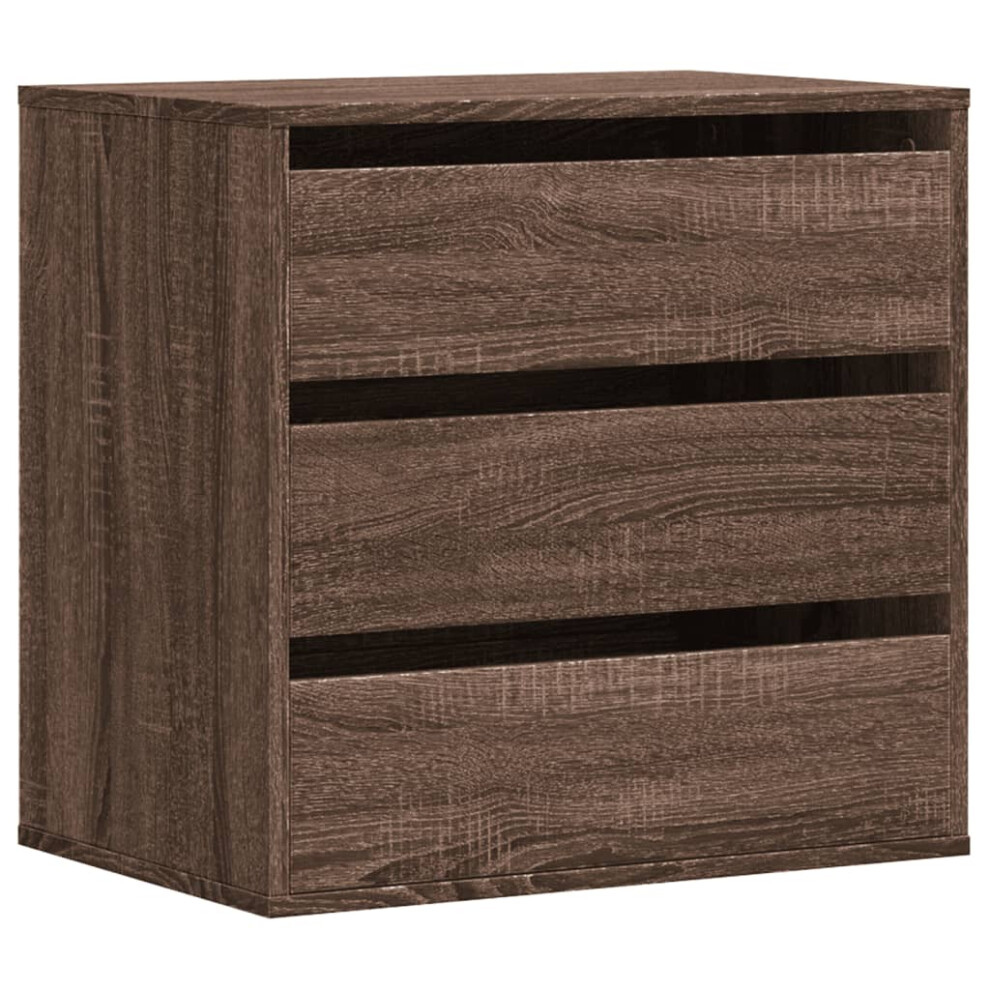 (brown oak, 60 x 41 x 58 cm) vidaXL Corner Chest of Drawers Storage Drawer Side Cabinet Engineered Wood