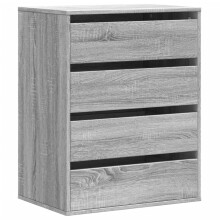 (grey sonoma, 60 x 41 x 76 cm) vidaXL Corner Chest of Drawers Storage Drawer Side Cabinet Engineered Wood