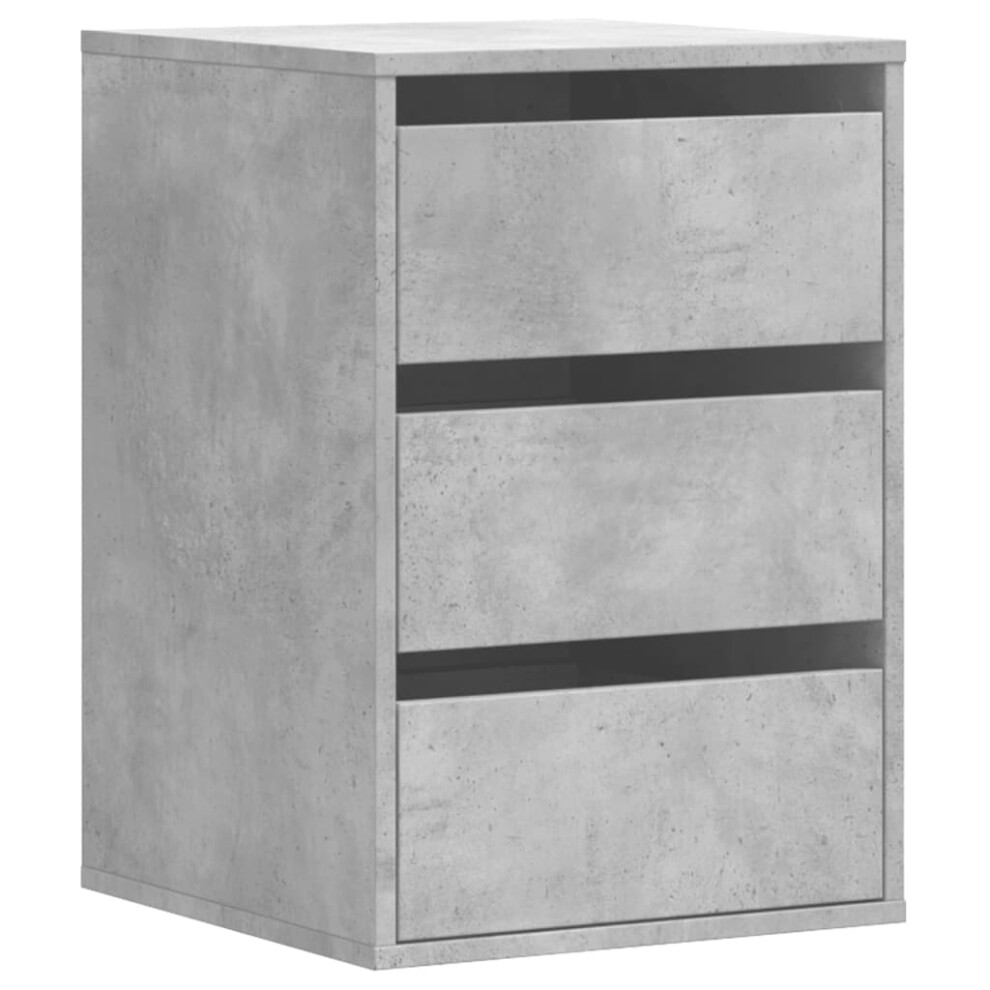 (concrete grey, 40 x 41 x 58 cm) vidaXL Corner Chest of Drawers Storage Drawer Side Cabinet Engineered Wood