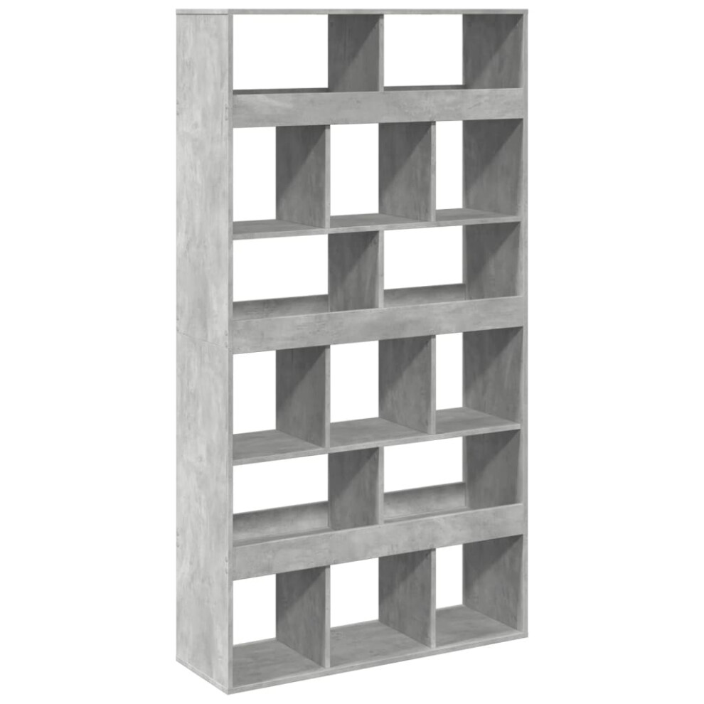 Vidaxl (Concrete 100 X 33 X 187.5 Cm) Book Cabinet/Room Divider Bookcase Storage Shelf Book Rack Bookshelf Grey
