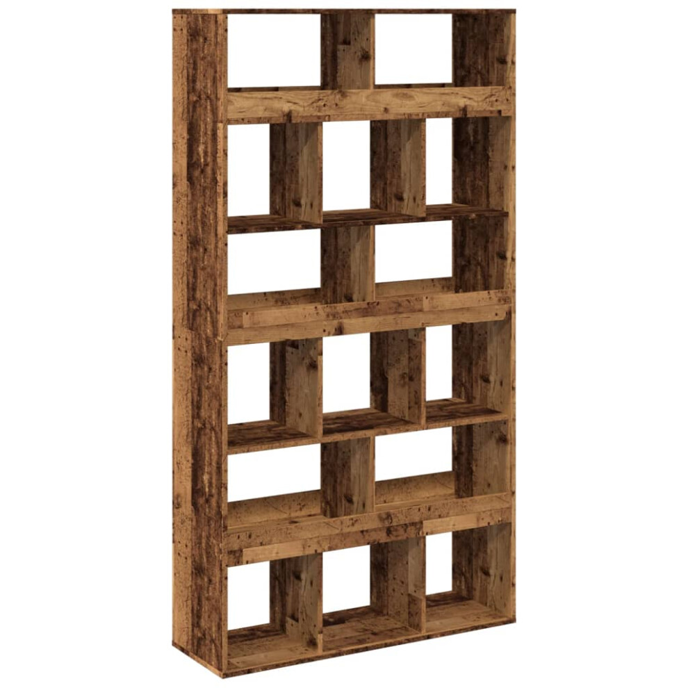 Vidaxl (Old Wood, 100 X 33 X 187.5 Cm) Book Cabinet/Room Divider Bookcase Storage Shelf Book Rack Bookshelf