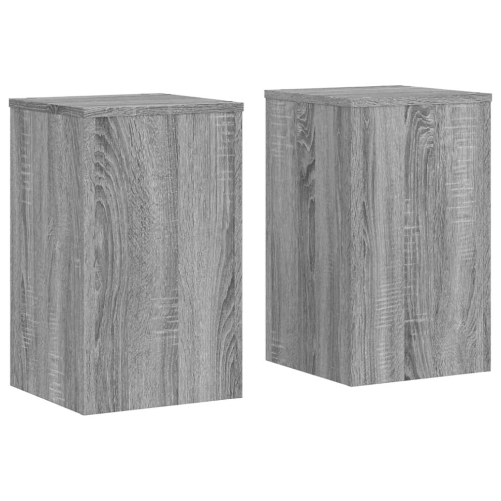 Vidaxl (Grey Sonoma, 30 X 30 X 50 Cm) Plant Stands Garden Plant Pot Holder Flower Stand 2 Pcs Engineered Wood