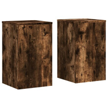 (smoked oak, 30 x 30 x 50 cm) vidaXL Plant Stands Garden Plant Pot Holder Flower Stand 2 pcs Engineered wood