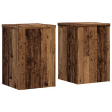 (old wood, 20 x 20 x 30 cm) vidaXL Plant Stands Garden Plant Pot Holder Flower Stand 2 pcs Engineered wood