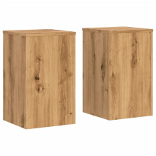 (oak, 30 x 30 x 50 cm) vidaXL Plant Stands Garden Plant Pot Holder Flower Stand 2 pcs Engineered wood