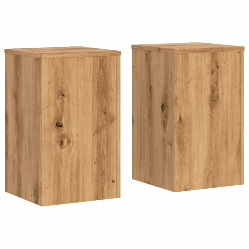 (oak, 30 x 30 x 50 cm) vidaXL Plant Stands Garden Plant Pot Holder Flower Stand 2 pcs Engineered wood
