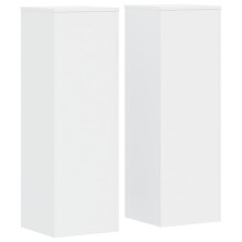 (white, 33 x 33 x 100 cm) vidaXL Plant Stands Garden Plant Pot Holder Flower Stand 2 pcs Engineered wood
