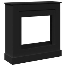 (black) vidaXL Fireplace Surround Fire Surround Only Fireplace Frame Engineered Wood