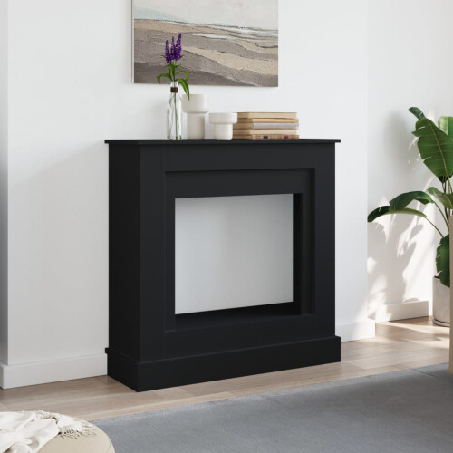 VidaXL (black) vidaXL Fireplace Surround Fire Surround Only Fireplace Frame Engineered Wood 2