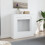 VidaXL (white) vidaXL Fireplace Surround Fire Surround Only Fireplace Frame Engineered Wood 3
