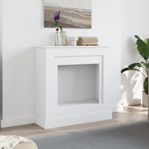 VidaXL (white) vidaXL Fireplace Surround Fire Surround Only Fireplace Frame Engineered Wood 2