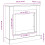 VidaXL (white) vidaXL Fireplace Surround Fire Surround Only Fireplace Frame Engineered Wood 4