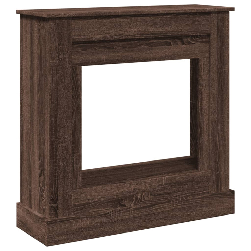 Vidaxl (Brown Oak) Fireplace Surround Fire Surround Only Fireplace Frame Engineered Wood