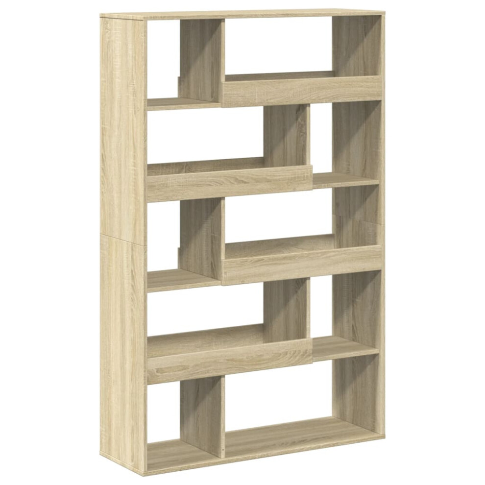 Vidaxl (Sonoma Oak, 100 X 33 X 156.5 Cm) Book Cabinet/Room Divider Bookcase Storage Rack Bookshelf