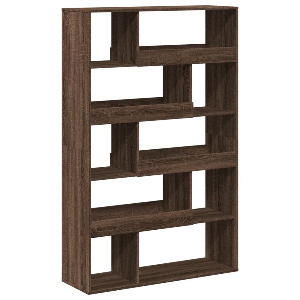 (brown oak, 100 x 33 x 156.5 cm) vidaXL Book Cabinet/Room Divider Bookcase Storage Rack Bookshelf