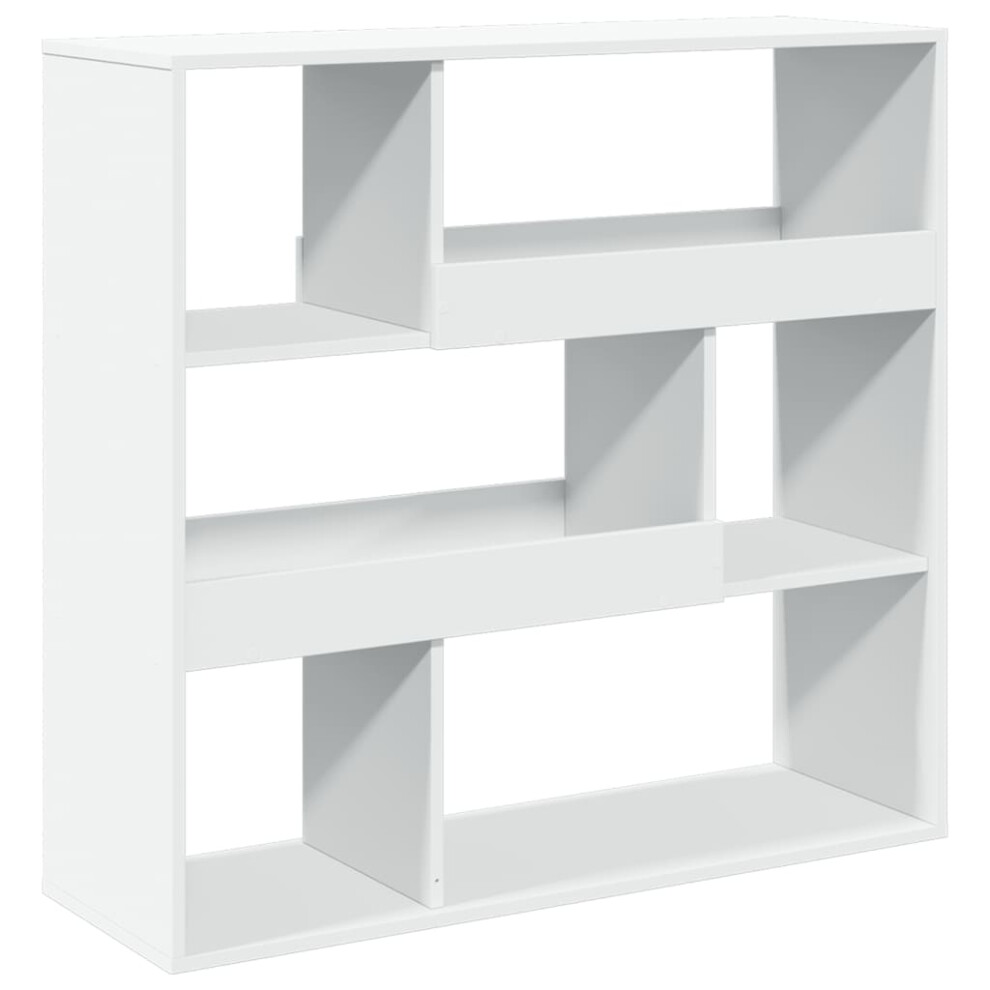 Vidaxl (, 100 X 33 X 94.5 Cm) Book Cabinet/Room Divider Bookcase Storage Rack Bookshelf White