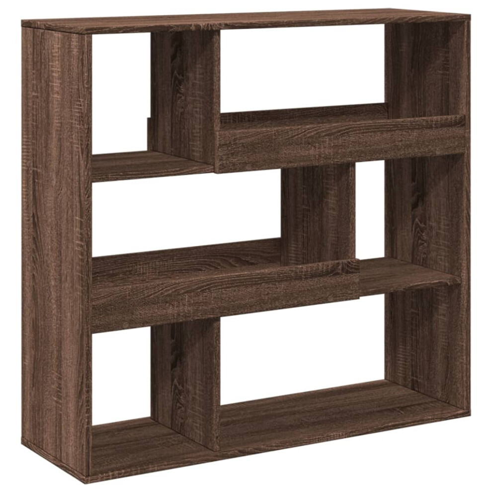 (brown oak, 100 x 33 x 94.5 cm) vidaXL Book Cabinet/Room Divider Bookcase Storage Rack Bookshelf