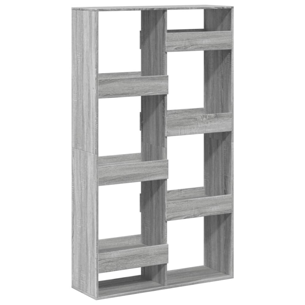 (grey sonoma, 100 x 33 x 175 cm) vidaXL Book Cabinet/Room Divider Bookcase Storage Cabinet Bookshelf Old Wood