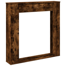 (smoked oak) vidaXL Fireplace Surround Fire Surround Fire Place Engineered Wood