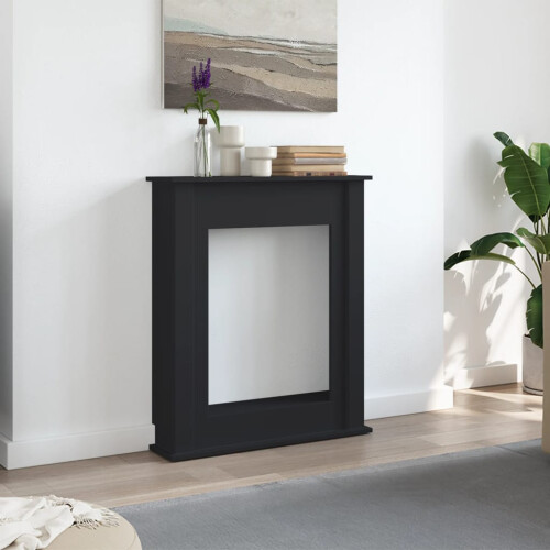 VidaXL (black) vidaXL Fireplace Surround Fire Surround Frame Engineered Wood 2