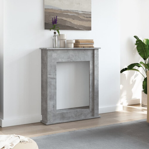 VidaXL (concrete grey) vidaXL Fireplace Surround Fire Surround Frame Engineered Wood 2