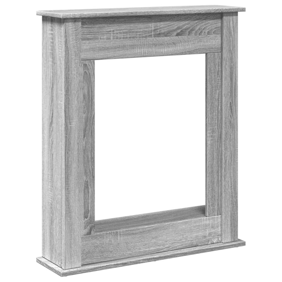 (grey sonoma) vidaXL Fireplace Surround Fire Surround Frame Engineered Wood