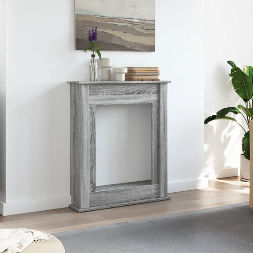 VidaXL (grey sonoma) vidaXL Fireplace Surround Fire Surround Frame Engineered Wood 2