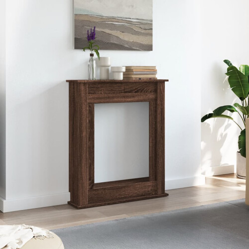 VidaXL (brown oak) vidaXL Fireplace Surround Fire Surround Frame Engineered Wood 2