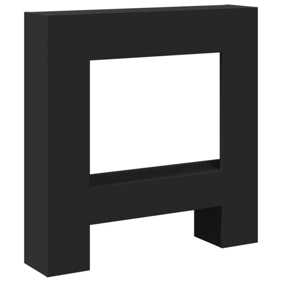 (black) vidaXL Fireplace Surround Fire Surround Fire Place Old Wood Engineered Wood