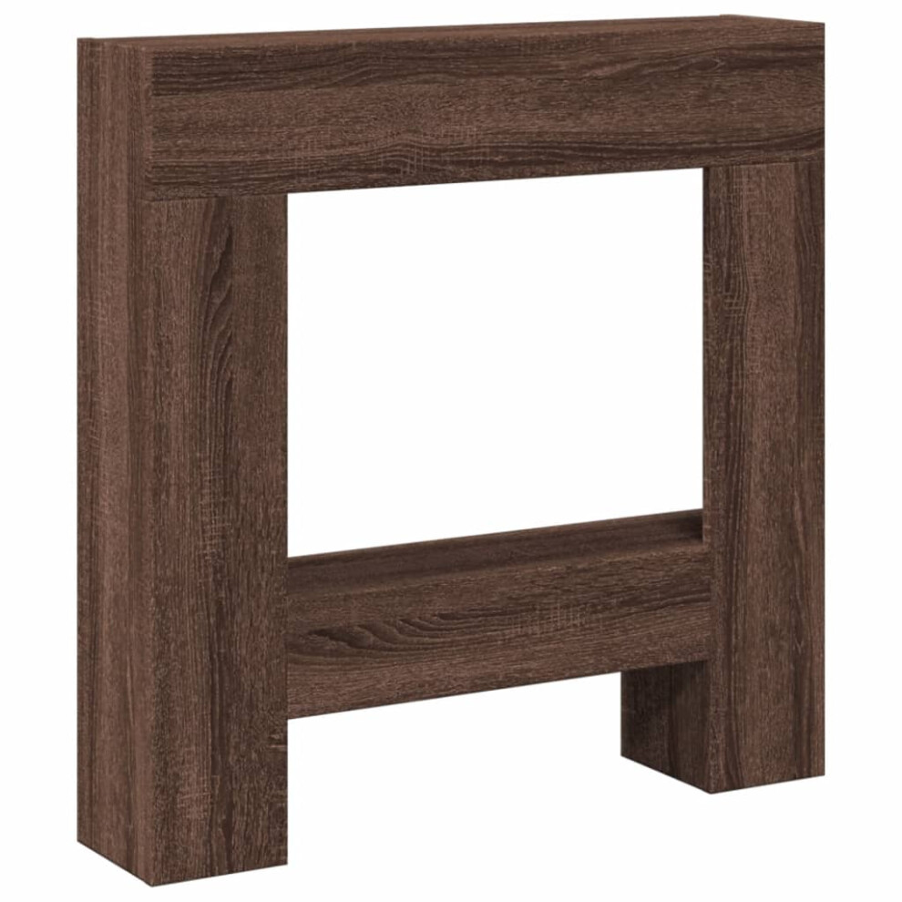 Vidaxl ( Oak) Fireplace Surround Fire Surround Fire Place Old Wood Engineered Wood Brown