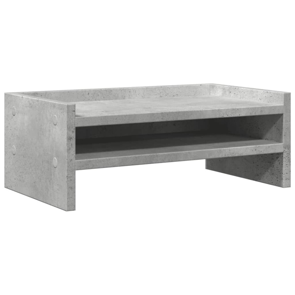 Vidaxl (Concrete ) Monitor Stand Desk Riser Computer Stand Display Stand Engineered Wood Grey